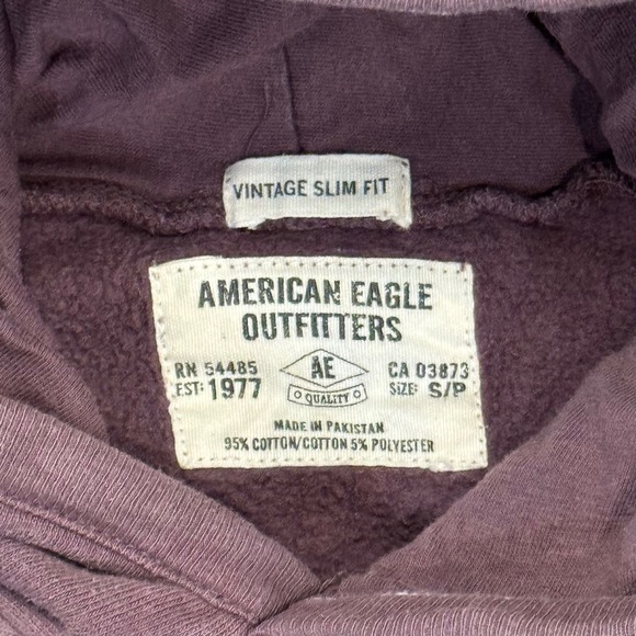 Vintage Y2K American Eagle Outfitters Purple 27 Graphic Hoodie Sweatshirt Size S - Picture 4 of 4